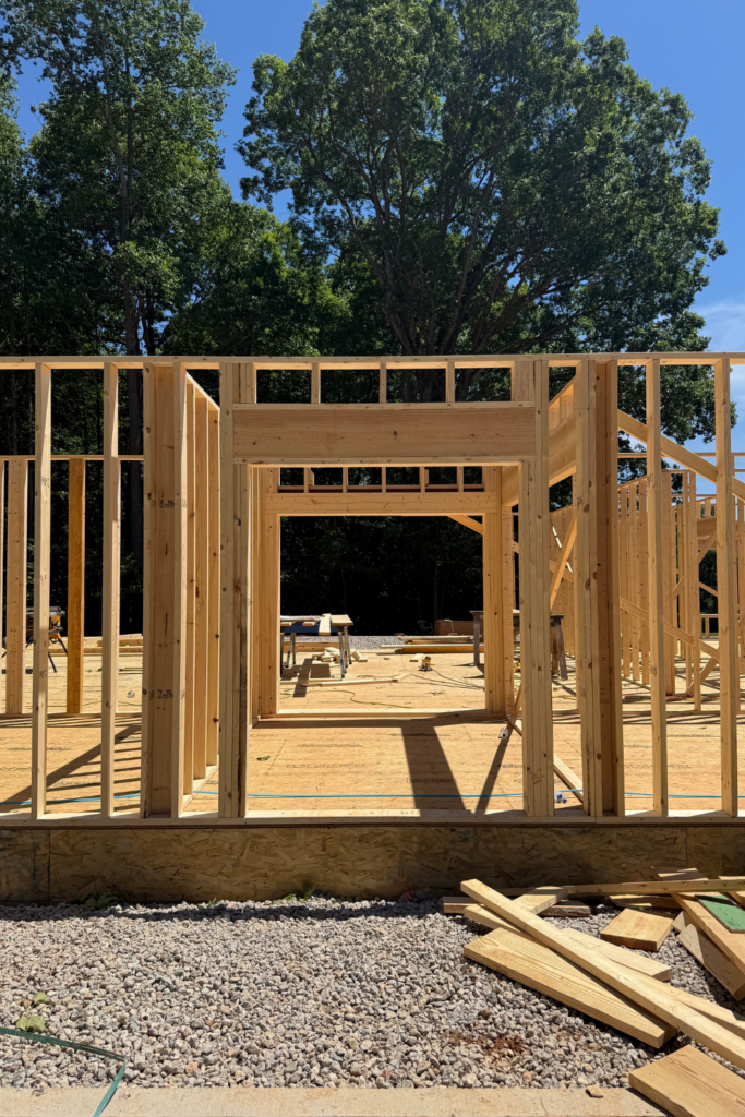 house framing.